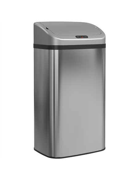 HOMCOM 48L Stainless Steel Sensor Bin - Silver-Tone - pic 172743 | FastDaddyshop