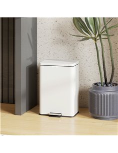HOMCOM 20L Kitchen Bin with Soft-Close Lid and Stay-Open Function, Pedal Bin with Removable Inner Bucket for Kitchen, Office, Ho 2