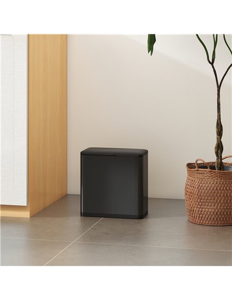 HOMCOM 8L Hanging Kitchen Bin, Rubbish bin with Lid and Removable Inner Bucket for Kitchen Cabinet Door, Under Sink, Office - pic 172769 | FastDaddyshop