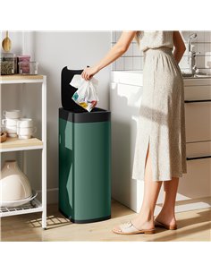 HOMCOM 50L Sensor Bin, Automatic Kitchen Bin, Manual Override, Battery Operated, Inner-Bucket-Free, for Kitchen, Bedroom 2