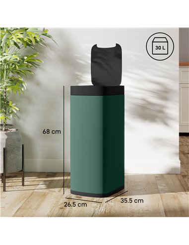 HOMCOM 50L Sensor Bin, Automatic Kitchen Bin, Manual Override, Battery Operated, Inner-Bucket-Free, for Kitchen, Bedroom