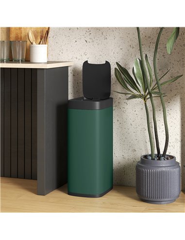 HOMCOM 50L Sensor Bin, Automatic Kitchen Bin, Manual Override, Battery Operated, Inner-Bucket-Free, for Kitchen, Bedroom