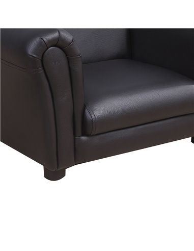 Homcom Childrens, Kids Armchair with Footstool, Black