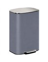 HOMCOM 50L Kitchen Bin with Soft-Close Lid and Stay-Open Function, Stainless Steel Pedal Bin with Removable Inner Bucket, Carry 