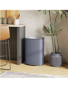 HOMCOM 50L Kitchen Bin with Soft-Close Lid and Stay-Open Function, Stainless Steel Pedal Bin with Removable Inner Bucket, Carry  2