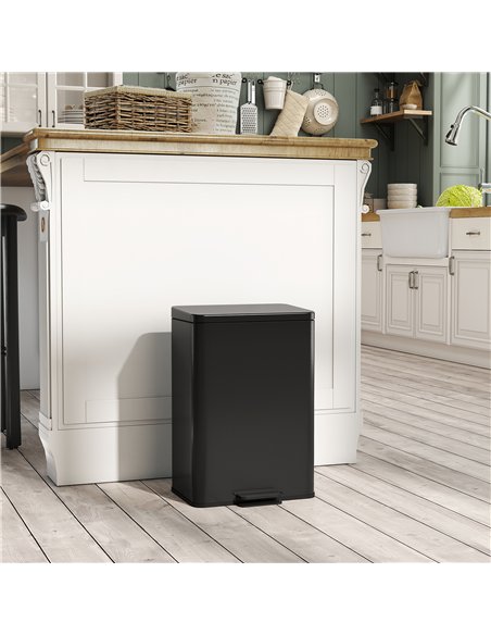 HOMCOM 20L Kitchen Bin with Soft-Close Lid and Stay-Open Function, Stainless Steel Pedal Bin with Removable Inner Bucket for Kit - pic 172852 | FastDaddyshop