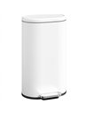 HOMCOM 30 L Modern Curved Kitchen Bin - White