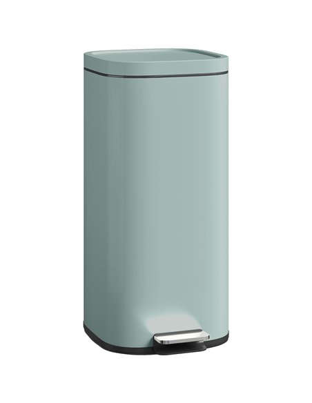 HOMCOM 30L Kitchen Bin, Compact Pedal Bin with Soft-Close and Stay-Open Lid, Removable Bucket for Kitchen, Home, Office, Green - pic 172896 | FastDaddyshop