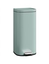 HOMCOM 30L Kitchen Bin, Compact Pedal Bin with Soft-Close and Stay-Open Lid, Removable Bucket for Kitchen, Home, Office, Green