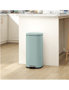 HOMCOM 30L Kitchen Bin, Compact Pedal Bin with Soft-Close and Stay-Open Lid, Removable Bucket for Kitchen, Home, Office, Green 2