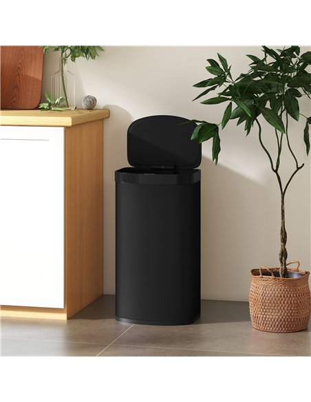 HOMCOM 55L Sensor Bin with Soft-Close Lid, Automatic Touchless Motion Sensor Kitchen Bin with Fingerprint Resistant Stainless St - pic 172922 | FastDaddyshop