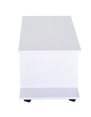 Homcom Modern TV Stand with Shelves, White