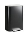 HOMCOM 50L Kitchen Bin with Soft-Close Lid and Stay-Open Function, Stainless Steel Pedal Bin with Removable Inner Bucket, Carry 
