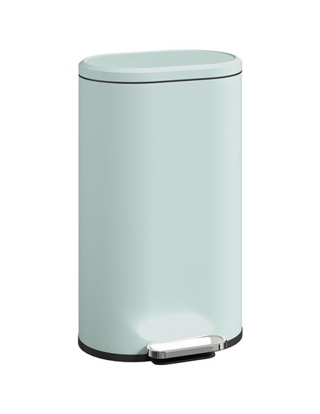 HOMCOM 30 L Modern Curved Kitchen Bin - Green - pic 172950 | FastDaddyshop
