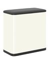 HOMCOM 8L Hanging Kitchen Bin, Rubbish bin with Lid and Removable Inner Bucket for Kitchen Cabinet Door, Under Sink, Office