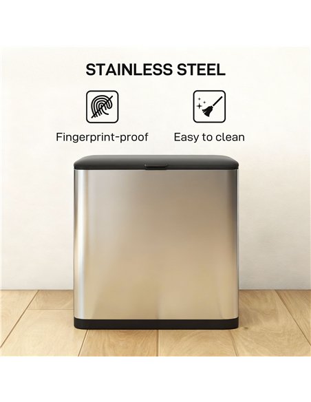 HOMCOM 8L Hanging Kitchen Bin, Rubbish bin with Lid and Removable Inner Bucket for Under Cabinet Door, Under Sink, Office - pic 172984 | FastDaddyshop