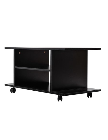 Homcom Modern TV Stand with Shelves, Black - pic 17299 | FastDaddyshop