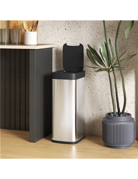 HOMCOM 50L Sensor Bin, Automatic Kitchen Bin, Manual Override, Battery Operated, Inner-Bucket-Free, for Kitchen, Bedroom - pic 172992 | FastDaddyshop