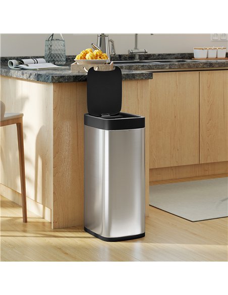 HOMCOM 50L Sensor Bin, Automatic Kitchen Bin, Manual Override, Battery Operated, Inner-Bucket-Free, for Kitchen, Bedroom - pic 172993 | FastDaddyshop