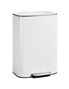 HOMCOM 50L Kitchen Bin with Soft-Close Lid and Stay-Open Function, Stainless Steel Pedal Bin with Removable Inner Bucket, Carry 