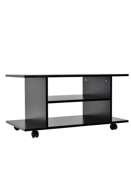 Homcom Modern TV Stand with Shelves, Black - pic 17300 | FastDaddyshop