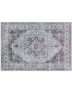 HOMCOM Vintage Area Rug, Non-Slip Washable Rug, Flannel Floor Carpet for Living Room, Bedroom, Dining Room, Home Office, 230 x 1
