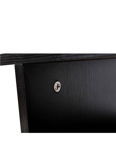 Homcom Modern TV Stand with Shelves, Black
