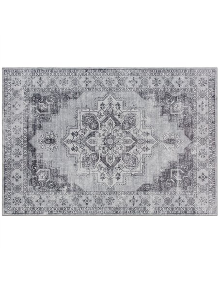 HOMCOM Vintage Area Rug, Non-Slip Washable Rug, Flannel Floor Carpet for Living Room, Bedroom, Dining Room, Home Office, 170 x 1 - pic 173022 | FastDaddyshop