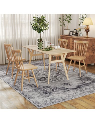 HOMCOM Vintage Area Rug, Non-Slip Washable Rug, Flannel Floor Carpet for Living Room, Bedroom, Dining Room, Home Office, 290 x 2