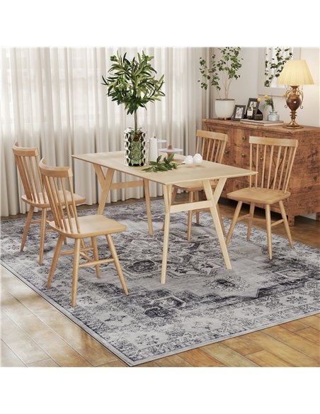 HOMCOM Vintage Area Rug, Non-Slip Washable Rug, Flannel Floor Carpet for Living Room, Bedroom, Dining Room, Home Office, 290 x 2 - pic 173039 | FastDaddyshop