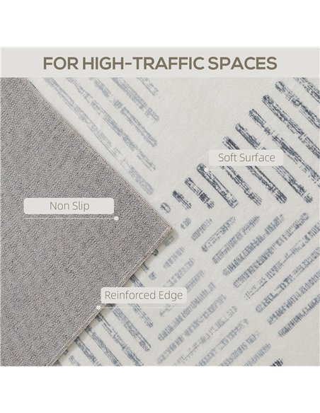 HOMCOM Modern Area Rug, Geometric Pattern Non-Slip Washable Rug, Soft Floor Carpet for Living Room, Bedroom, Dining Room, Home O - pic 173079 | FastDaddyshop