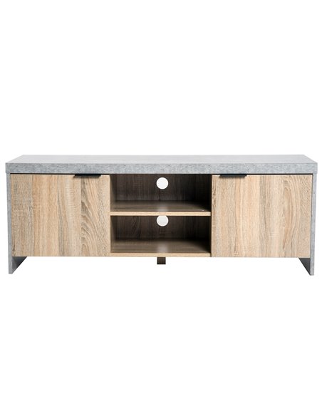 HOMCOM 1.2M Wooden TV Stand Cabinet Home Media Center DVD CD Storage Unit Entertainment Station Living Room Furniture-Grey  - pic 17309 | FastDaddyshop