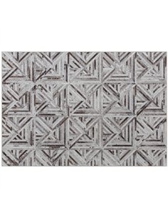 HOMCOM Modern Area Rug, Triangle Pattern Non-Slip Washable Rug, Chenille Floor Carpet for Living Room, Bedroom, Dining Room, Hom