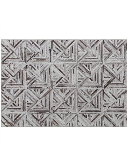 HOMCOM Modern Area Rug, Triangle Pattern Non-Slip Washable Rug, Chenille Floor Carpet for Living Room, Bedroom, Dining Room, Hom - pic 173112 | FastDaddyshop
