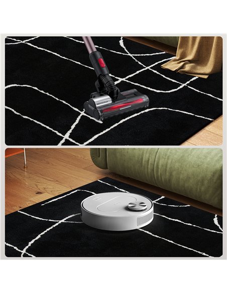 HOMCOM Modern Fluffy Area Rug, Geometric Pattern Washable Rug, Soft High Pile Floor Carpet for Living Room, Bedroom, Dining Room - pic 173128 | FastDaddyshop