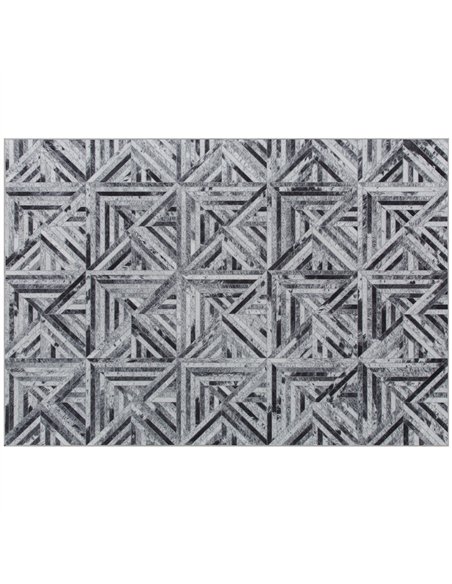 HOMCOM Modern Area Rug, Triangle Pattern Non-Slip Washable Rug, Chenille Floor Carpet for Living Room, Bedroom, Dining Room, Hom - pic 173130 | FastDaddyshop