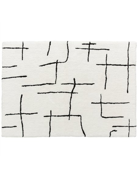 HOMCOM Modern Fluffy Area Rug, Geometric Pattern Washable Rug, Soft High Pile Floor Carpet for Living Room, Bedroom, Dining Room - pic 173148 | FastDaddyshop