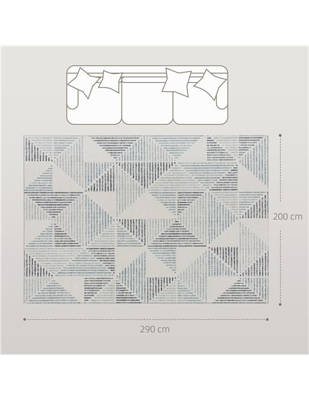 HOMCOM Modern Area Rug, Geometric Pattern Non-Slip Washable Rug, Soft Floor Carpet for Living Room, Bedroom, Dining Room, Home O - pic 173159 | FastDaddyshop