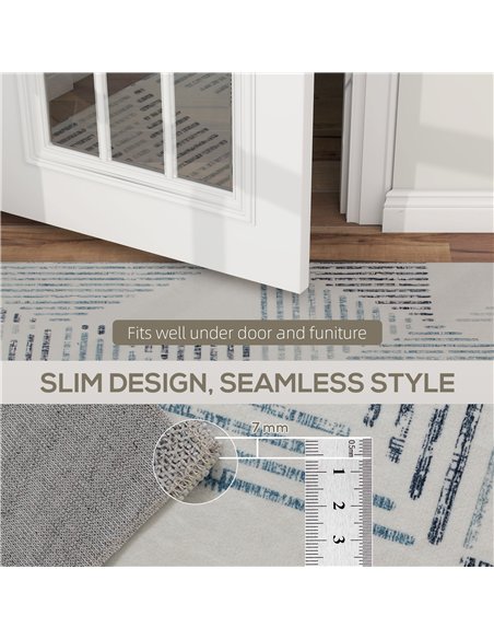 HOMCOM Modern Area Rug, Geometric Pattern Non-Slip Washable Rug, Soft Floor Carpet for Living Room, Bedroom, Dining Room, Home O - pic 173163 | FastDaddyshop