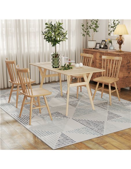 HOMCOM Modern Area Rug, Geometric Pattern Non-Slip Washable Rug, Soft Floor Carpet for Living Room, Bedroom, Dining Room, Home O - pic 173165 | FastDaddyshop