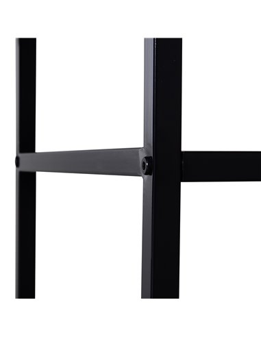 HOMCOM TV stand Industrial Style TV Cabinet With Storages 2 Shelves Metal Frame For living Room