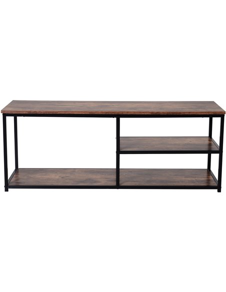 HOMCOM TV stand Industrial Style TV Cabinet With Storages 2 Shelves Metal Frame For living Room - pic 17318 | FastDaddyshop