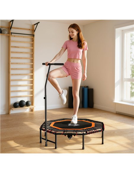 HOMCOM Fitness Trampoline, Bouncer with Adjustable Handle, Max Load 150 kg - pic 173194 | FastDaddyshop