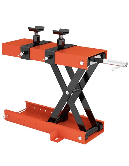 HOMCOM 500 kg Motorcycle Scissor Lift Jack, Heavy Duty Steel Adjustable Motorbike Lifting Hoist Stand with Safety Pin, Foldable  - pic 173238 | FastDaddyshop