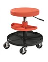 HOMCOM Rolling Mechanic Stool, 135kg Capacity Workshop Stool, 360° Swivel Roller Padded Creeper Seat with Wheels, Tool Trays Sto