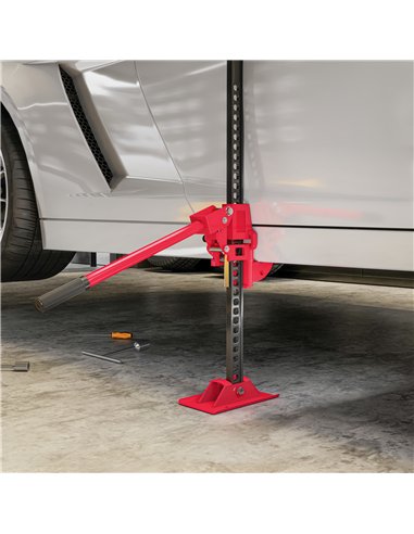 HOMCOM 3 Tonne Farm Jack, 33" High Lift Jack for 4x4 Tractors Trucks Agricultural Lifting, Red