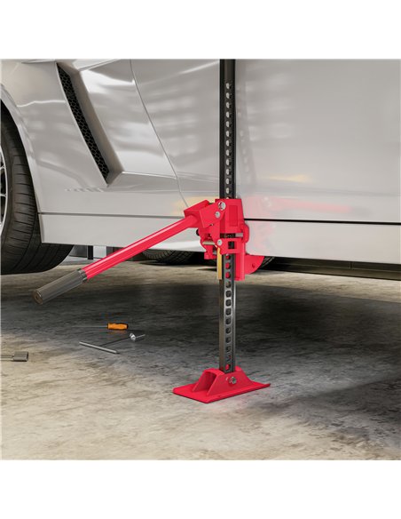 HOMCOM 3 Tonne Farm Jack, 33" High Lift Jack for 4x4 Tractors Trucks Agricultural Lifting, Red - pic 173273 | FastDaddyshop