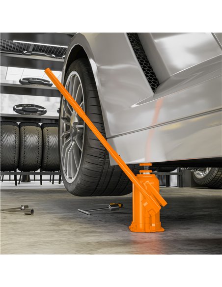 HOMCOM 12 Tonne Hydraulic Bottle Jack with 19-37 cm Lifting Range, Heavy Duty Portable Compact Car Jack Lift with Saddle and 3 S - pic 173284 | FastDaddyshop