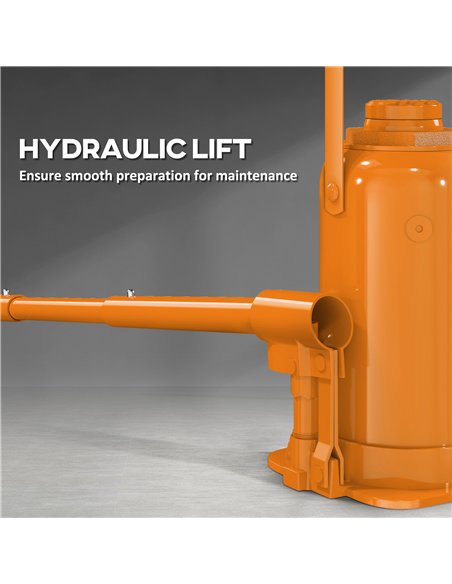 HOMCOM 12 Tonne Hydraulic Bottle Jack with 19-37 cm Lifting Range, Heavy Duty Portable Compact Car Jack Lift with Saddle and 3 S - pic 173289 | FastDaddyshop