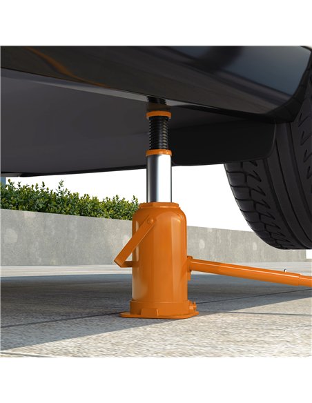 HOMCOM 12 Tonne Hydraulic Bottle Jack with 19-37 cm Lifting Range, Heavy Duty Portable Compact Car Jack Lift with Saddle and 3 S - pic 173290 | FastDaddyshop